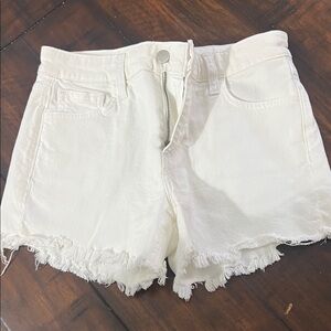 Joe's Jeans Ivory Frayed Hem Shorts